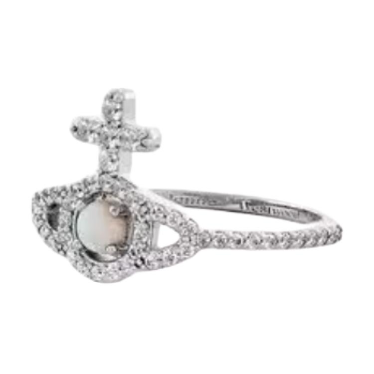 

Vivienne Westwood Crystal Inlaid Decorative Ring Women jewelry V4SJWUS0341SL Basic Packaging-Dust Bag+Box,L