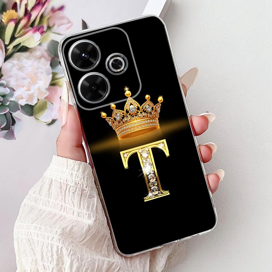For Xiaomi Redmi 13 Case New Letters Cover 6.79'' Clear Silicone Soft TPU Phone Case For Xiaomi Redmi 13 Redmi13 Back Cover Bags