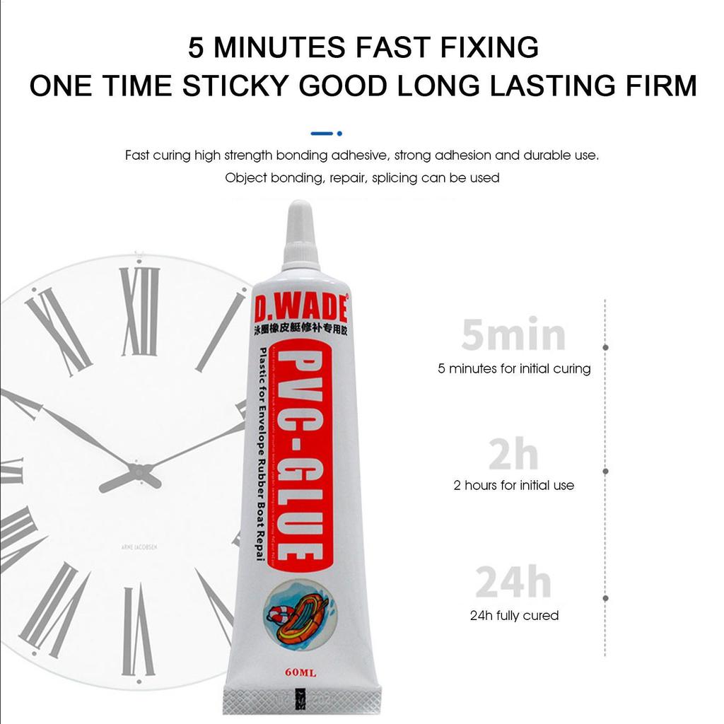 60ml PVC Adhesive Inflatable Boat Repair Glue Repair Glue Tubes Inflatable Boat Paddle Board Kayak Tube Repair Glue