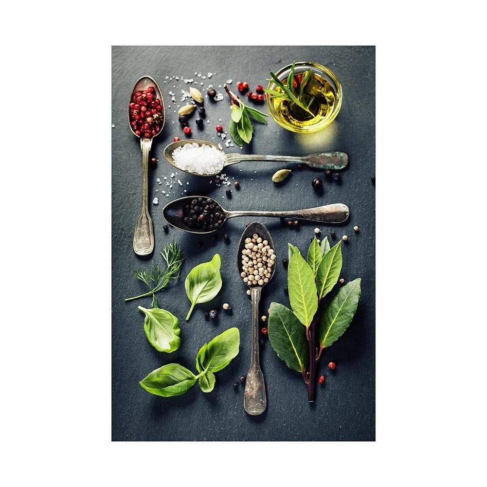 Kitchen Posters Grains Spices Spoon Peppers Canvas Painting Wall Art Modern Food Picture Restaurant Decor Nordic Home Decoration