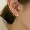 LUNNE 14k Round Button Earrings (14k Gold) #ES12