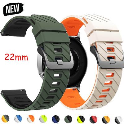 22mm Silikonarmband für Samsung Galaxy Watch 46mm/3 45mm/Gear S3 Classic Frontier Armband für HUAWEI WATCH GT6 Pro Sportbänder