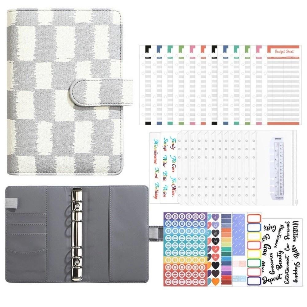 PU Leather Money Saving Binder A6 Budget Binder with Cash Envelope  Money Saving Challenge