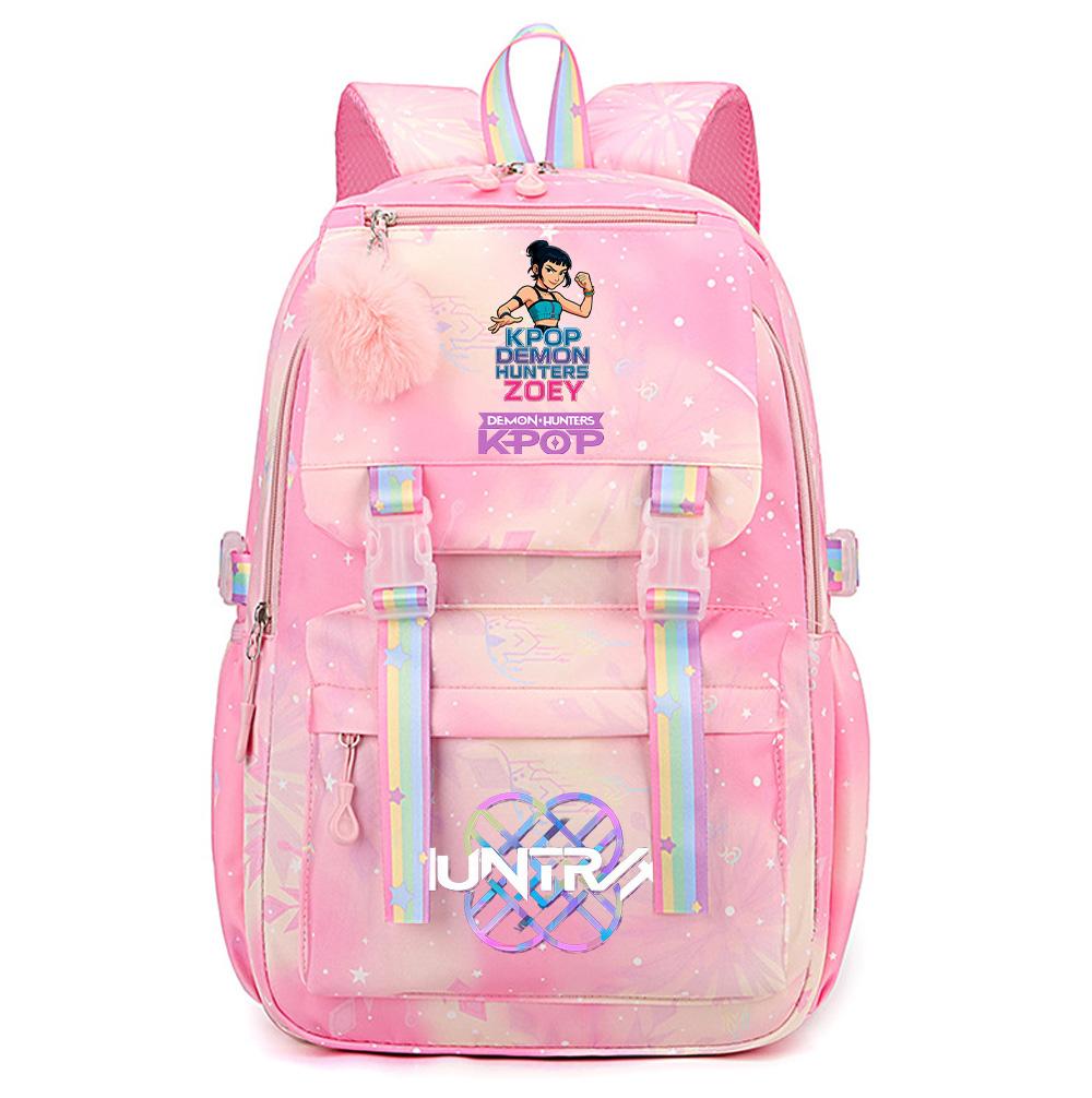 Anime Demon Hunters Printed Large Capacity Waterproof Backpack Teenger Student Schoolbag Bookbag Travel Bag