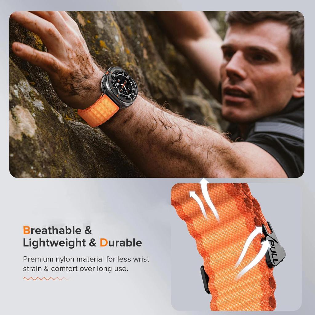 Sport Breathable Nylon Strap for Samusng Galaxy Watch Ultra 47mm New Adjustable Wristband for Galaxy Watch Ultra Watch Accessory