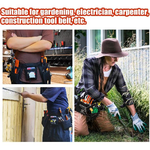 ASNOMY Heavy Duty Tool Belts for Men and Women,19 Pocket Carpenter Tool Belt with Quick Release Buckle,Adjustable Utility Framing Belt,Construction