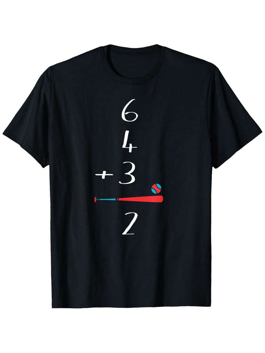 

6 4 3 2 Double Play Baseball Fireworks Printed Unisex T-Shirt XXXL