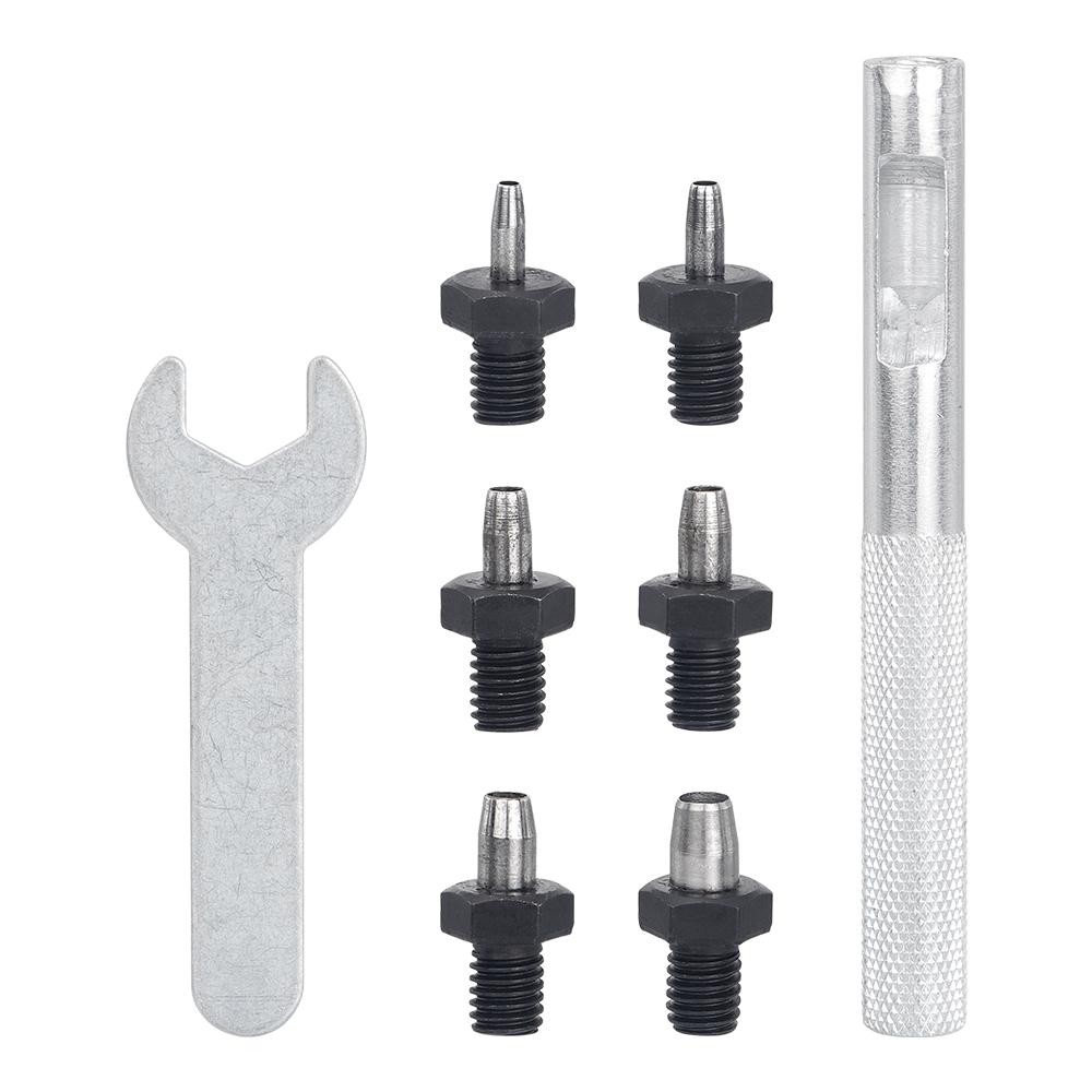 

1Set Silent & Durable & Replaceable Puncher Tool Set, Various Size Round Puncher, DIY Leather Bag & Shoulder Strap Hole Punching
