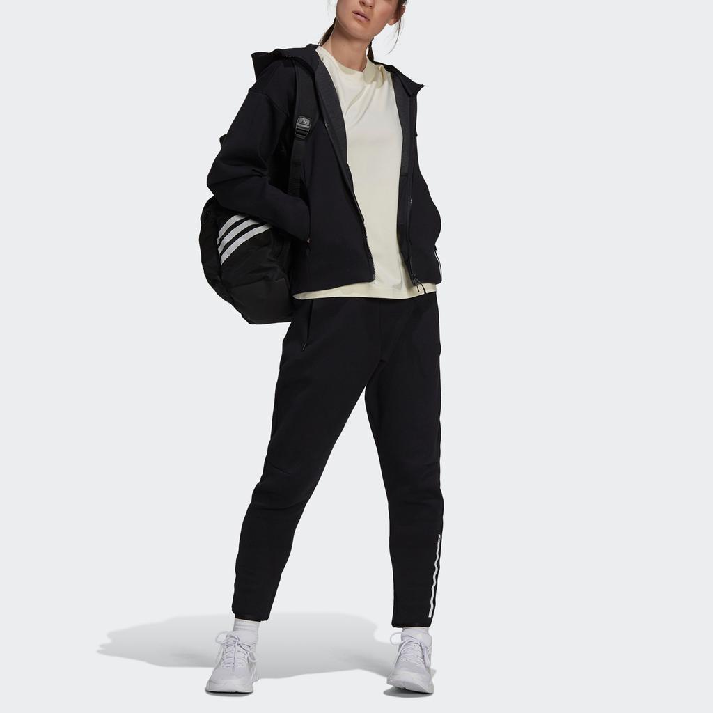 Adidas W Z.N.E Fz Solid Color Sports Hoodie Women Jackets Black GT9759