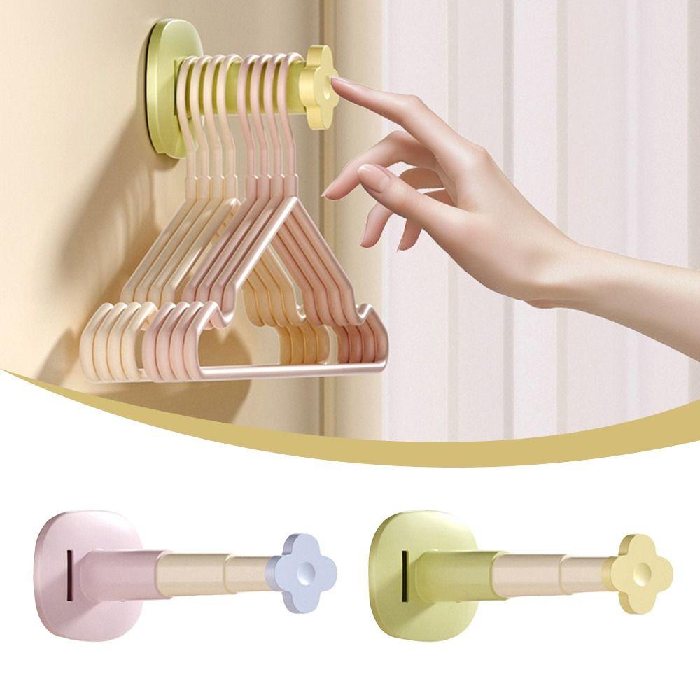 

Wall Mounted Drying Rack Folding Storage Rack Durable Suction Cup Hanger зелений