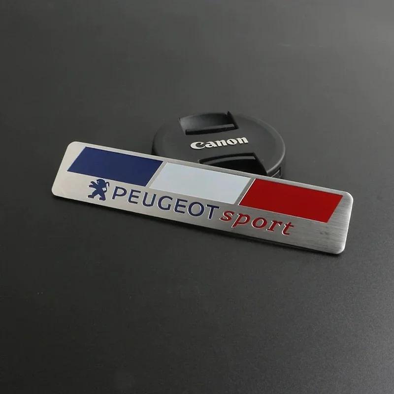 For Peugeot 2008 208 308 508 4008 408 3008 307 207 107 607 106 5008Car Styling Sticker 3D Aluminum Tail Emblem Badge Body Decal ENH5