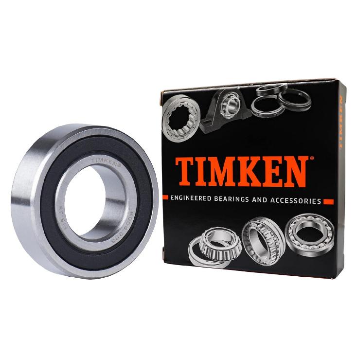 2PACK TIMKEN 6004-2RS Double Rubber Seal Bearings 20x42x12mm, Pre-Lubricated and Stable Performance and Cost Effective, Deep Groove Ball Bearings