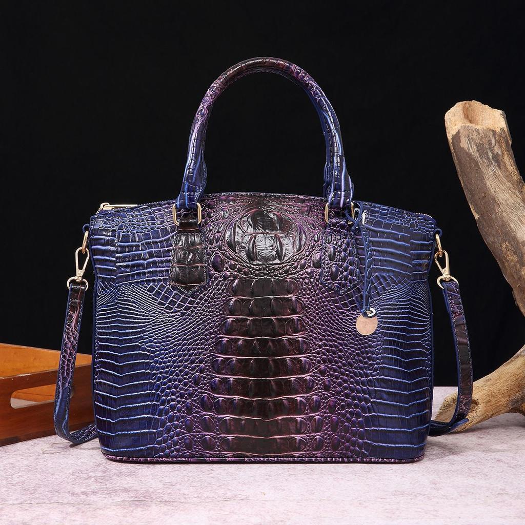 Portable Crossbody Retro Women's Bag Multicolor Crocodile Brahman