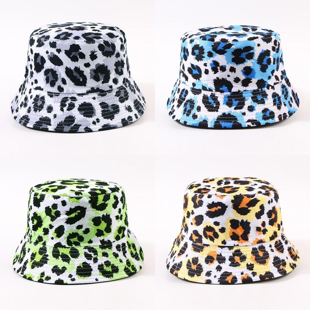 Leopard Print Fisherman Hat Fashionable Versatile Basin Hat Spring Autumn Sun Hat Adjustable Size