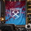 Wall Hanging Tapestry West Ham United Football Print Cloth for Living Room Bedroom Home Decor