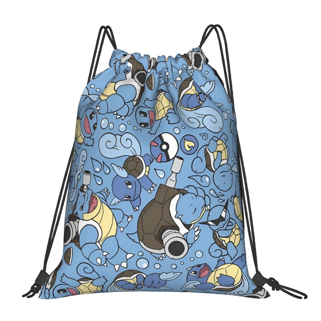 Custom S-Squirtles Drawstring Bags for Shopping Yoga Backpacks Women Men Cartoon Sports Gym Sackpack