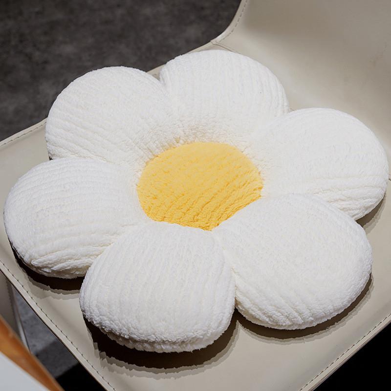 Flower Seat Cushion For Bedroom Home Office Plush Short Pile Pp Cotton Decor