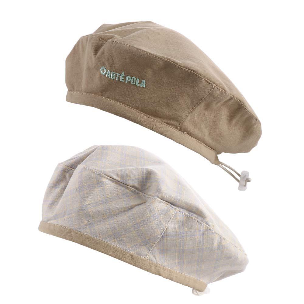 Solid Color Double-sided Beret Plaid Octagonal Caps Fashion Women Beanie Hat  Girls