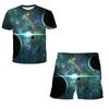 Sommer Neu Weltraum Planet Muster 3D Druck Trainingsanzüge Herren Damen Kurzarm T-Shirt Shorts Sets 2 Stück Sportanzüge Herrenbekleidung
