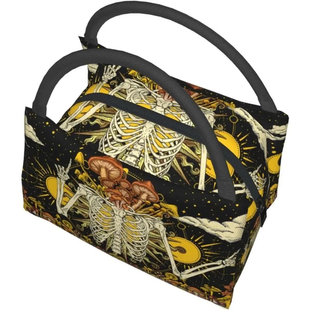 Ciuparcă Schelet Soare Arzător Plante Genți de Prânz Izolate pentru Femei Bărbați Genți Reutilizabile de Răcire pentru Prânz Tote Cutie Mâncare pentru Muncă