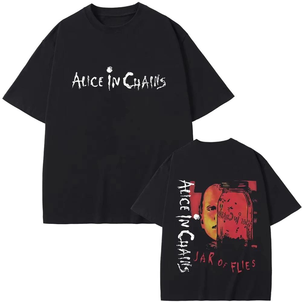 Rocková Kapela Alice in Chains Tričko s Albem Jar of Flies Letní Pánské Dámské Vintage Ležérní Bavlněná Trička Unisex Módní Streetwear