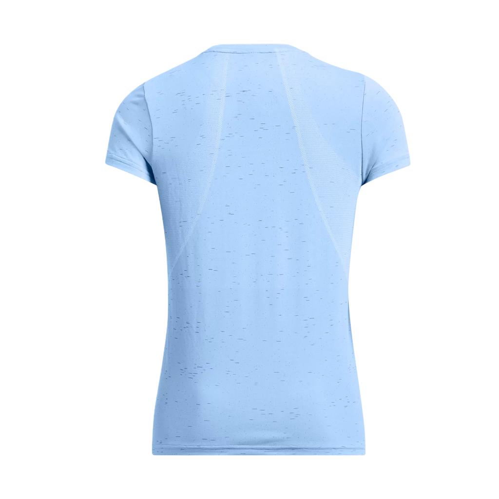 Under Armour Vanish Seamless Solid Loose Short Sleeve T-Shirt Women Tops Sky-Blue 1384406-465