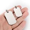 Wholesale 6pcs/lot Stainless Steel Octagon ID Blank Dog Tags Charm Military Army Pendant For Necklace Jewelry