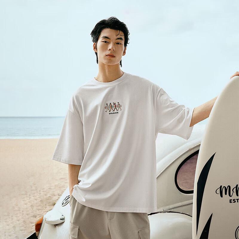 Peacebird Men's Printed Short Sleeve T-Shirt