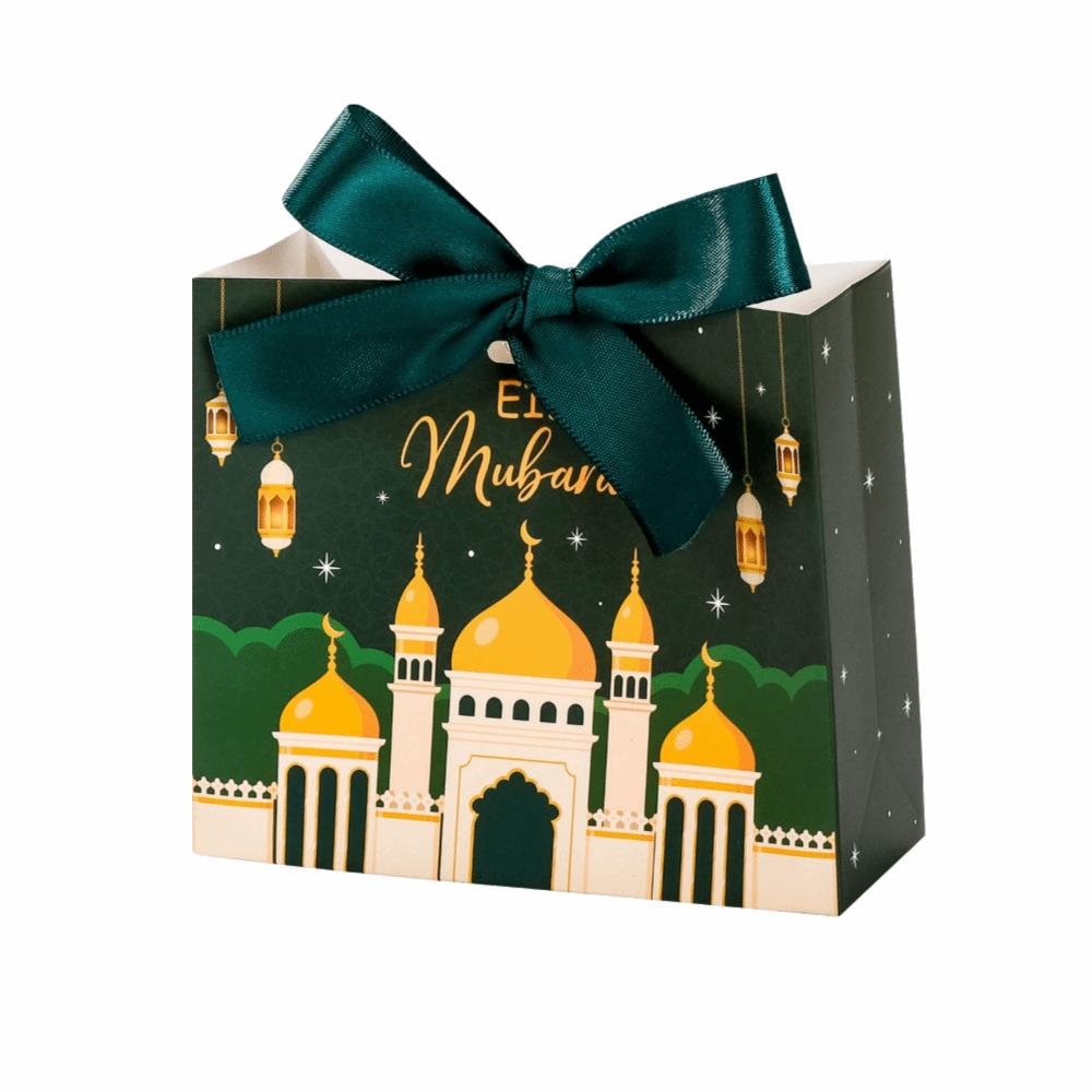 10Pcs Multicolor Eid and Ramadan Gift Boxes Star/Moon Portable Eid Gift Box Simple DIY Gift Packaging Bags