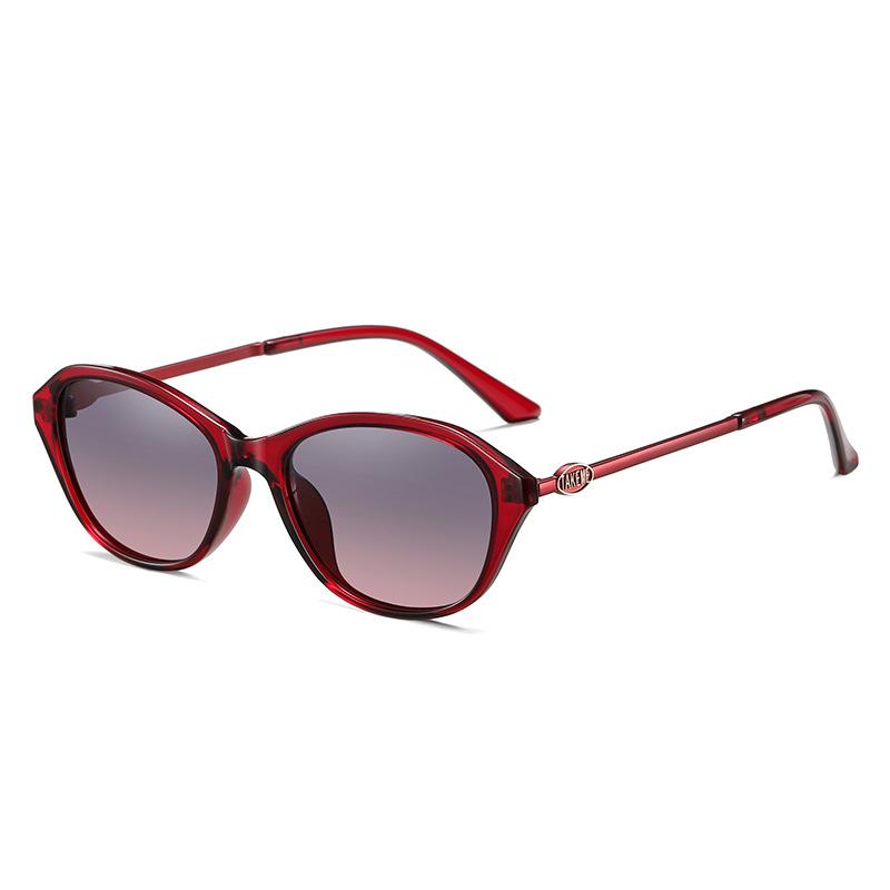 Polarized sunglasses women new fashion trendy black frame women's glasses driving large frame round face vintage sunglasses