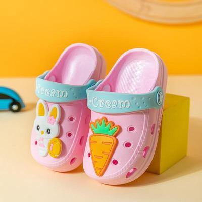 Summer New Children's Shoes Cold Slippers Indoor Non -slip and Soft Bottom Comfort Cute Baby Hole Shoes Boys Girls Home Slippers