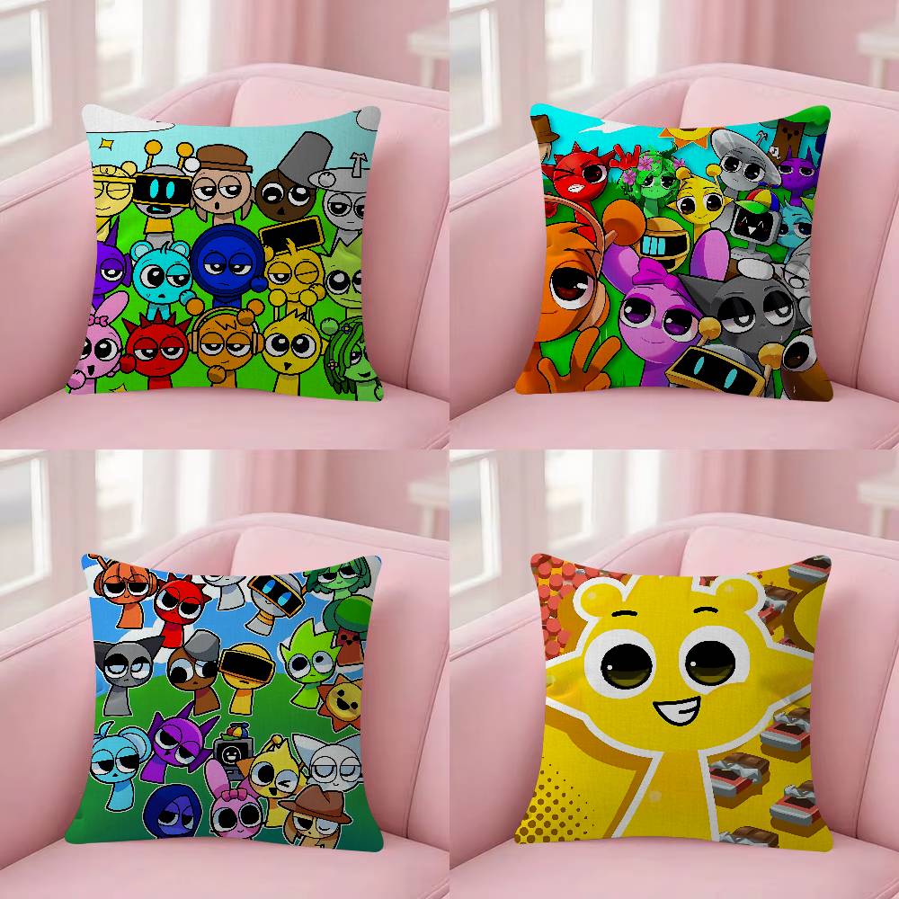 S-Sprunki Game Mini 45*45cm Cushion Cover Pillow Cover Decor Pillowcase Home Pillowcase For Couch Pillow