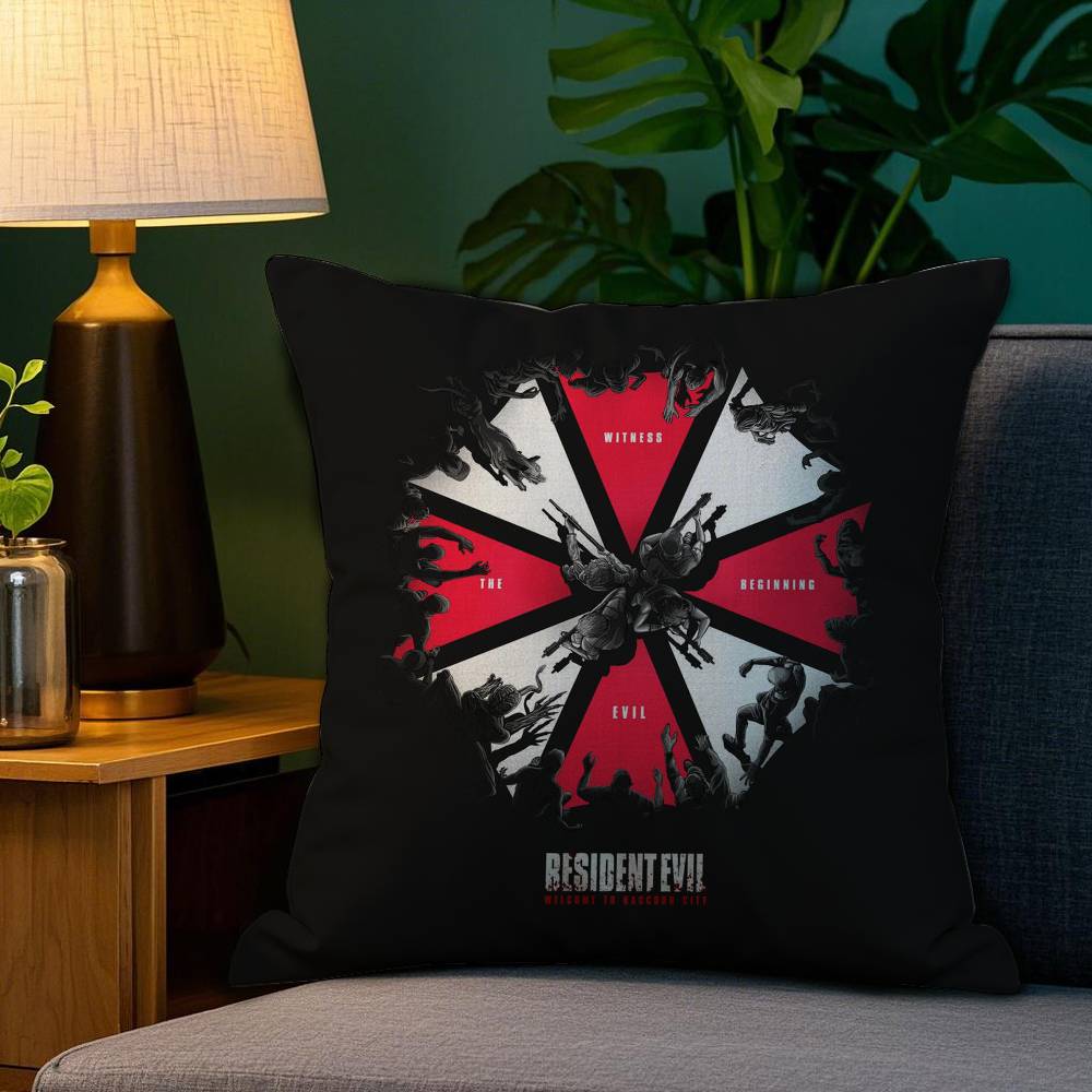 Movie R-Resident E-Evil Pillow Case Sofa Living Room Bedroom Double-sided Printing Square Cushion Nap Time Pillow Case