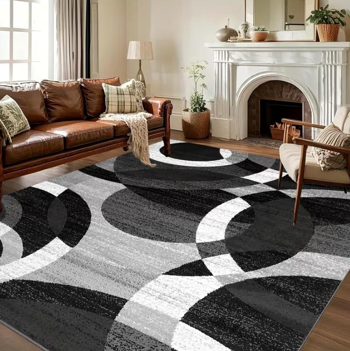 A Modern Geometric Carpet Fashionable Home Decoration Carpet Modern Style Floor Mat Living Room Bedroom Carpet Entrance Door Mat