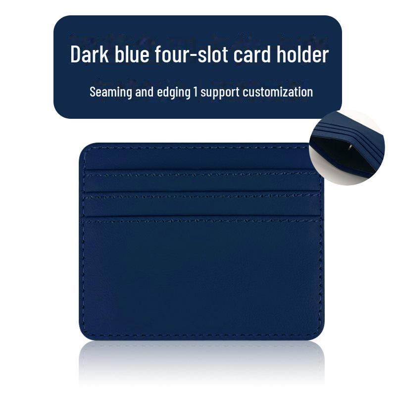 High-Capacity Leather Card Holder with Multiple Slots for Women