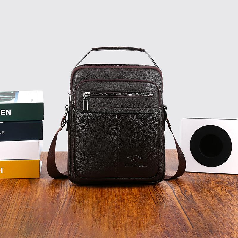 

Men s Large Capacity Leather Crossbody Handbag for Casual or Commuting Use