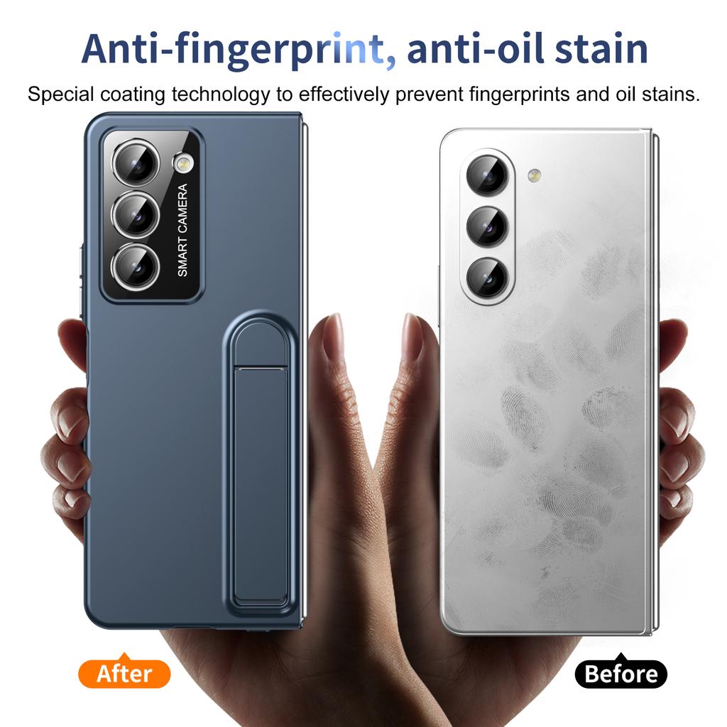 For Samsung Galaxy Z Fold5 5G Case Foldable Kickstand Skin-Touch PC Phone Cover Built In Screen Protector
