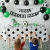 2PCS Waterproof Football Theme Disposable Tablecloth Green Football Sport Table Linen  Boy