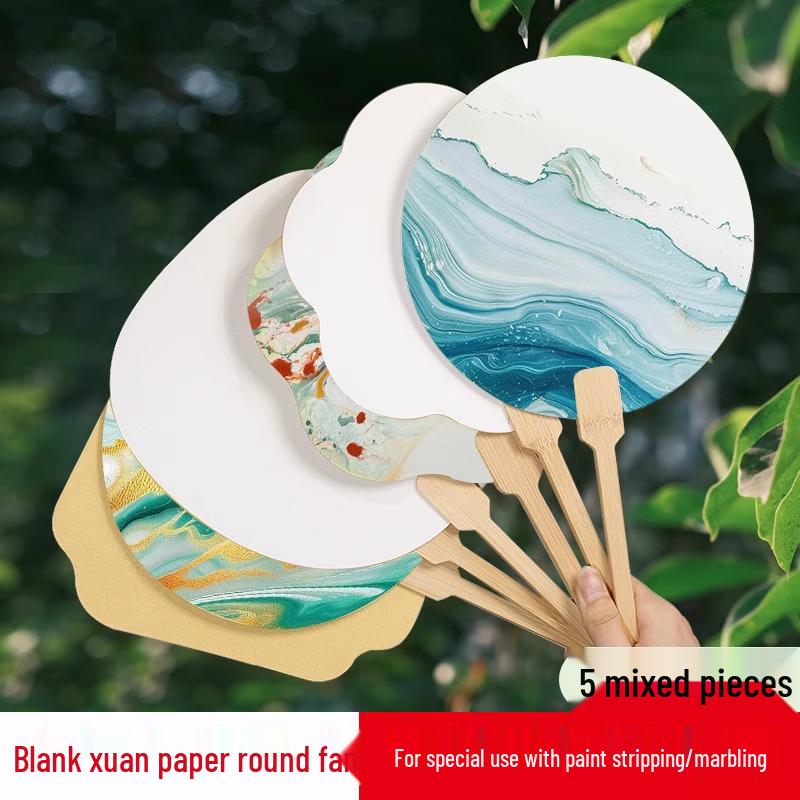 DIY Blank Xuan Paper Fan Kit