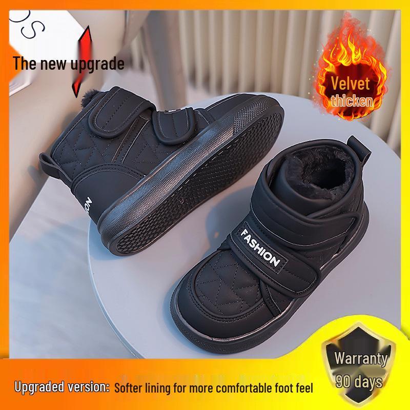 

Boys Winter Snow Boots 2025: New Style, Velvet-Lined, Waterproof, Non-Slip Cotton Boots Size 27-32, Pack of 6