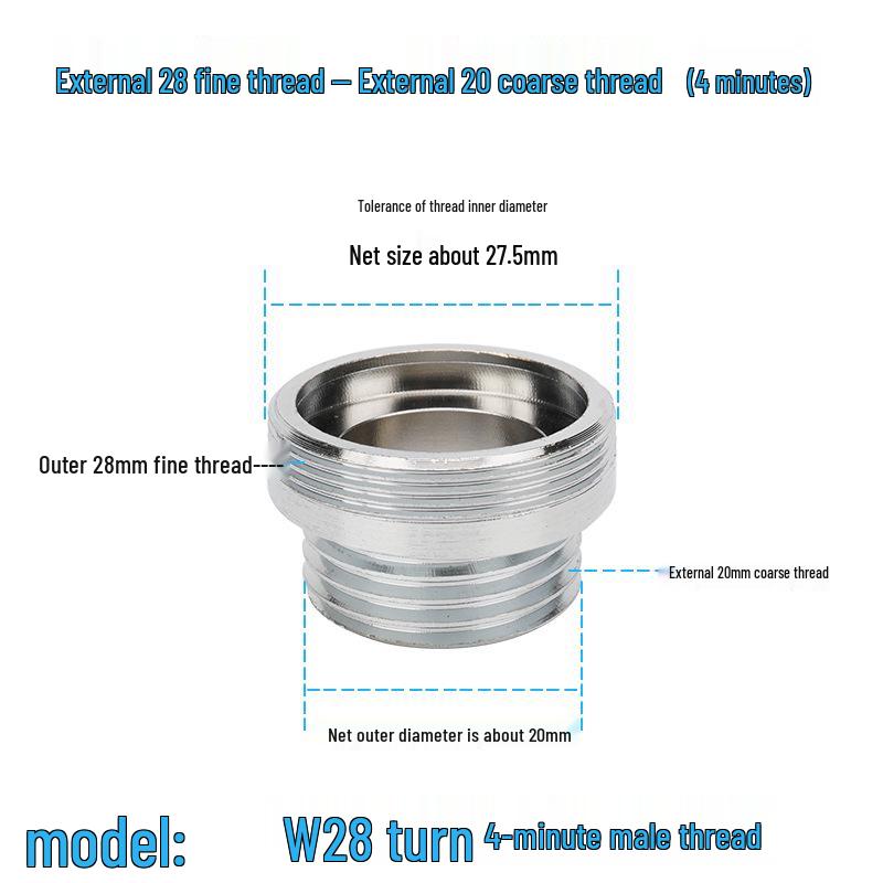 Universal Faucet Adapter: 4-Point Quick Connect for Shower Hose and Washing Machine Inlet