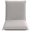 Adjustable Floor Chair Light Grey Faux Sheepskin Fabric