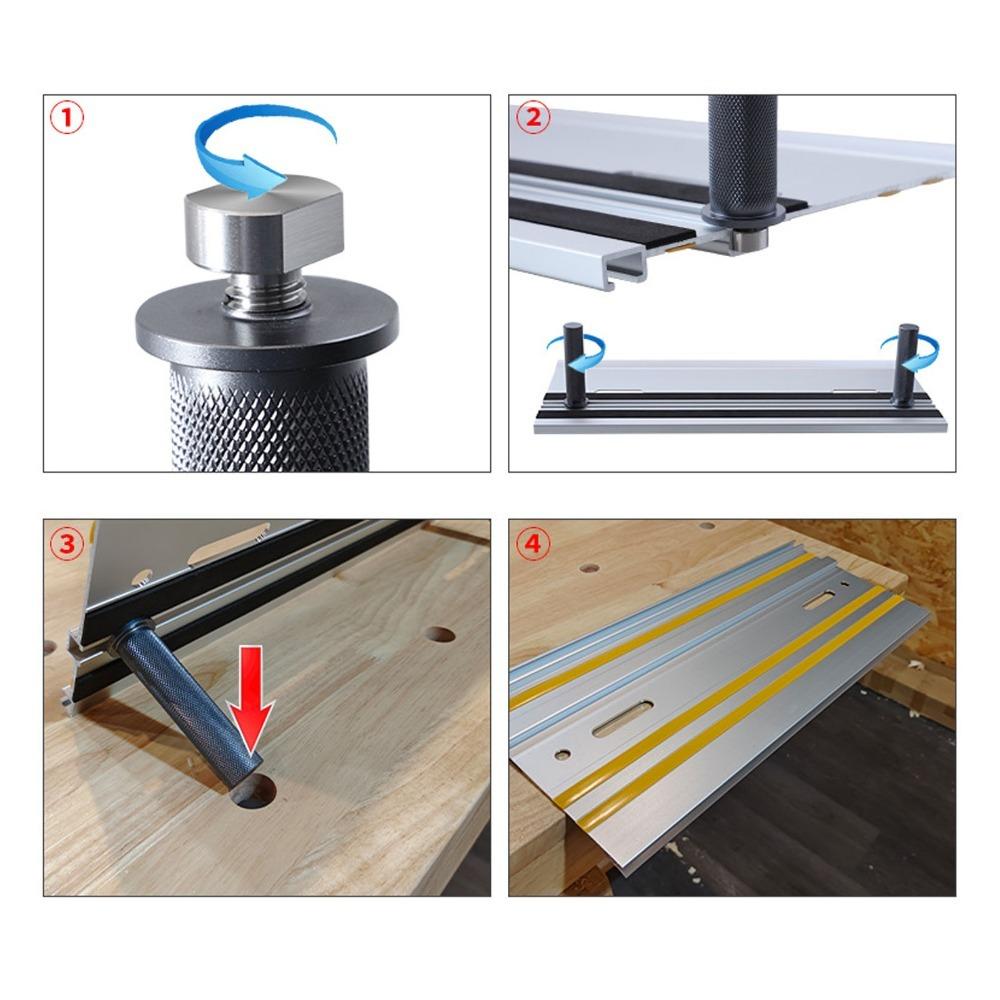 

2 PCS Aluminum Alloy 20mm Bench Dogs 19mm MFT Table Clamp Stops For T-Slot Rail and Dog Hole 20mm