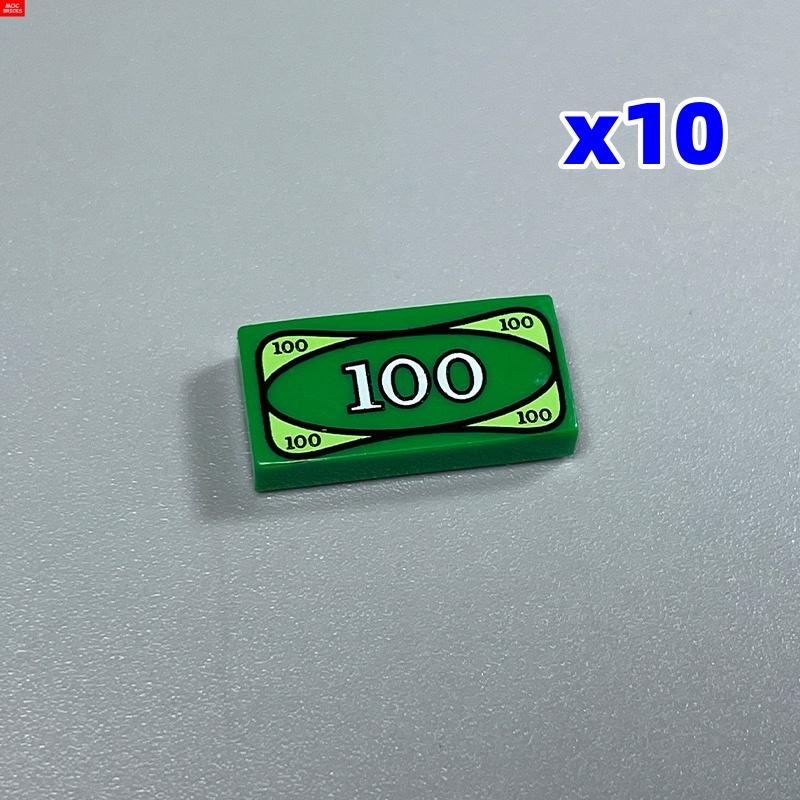Non-Toxic Moc Bricks Utensil Ingot Bar Dollar Coin Money Gold Silver Painted Gold Gem Treasure Box 99563 Building Blocks Children'S Toys