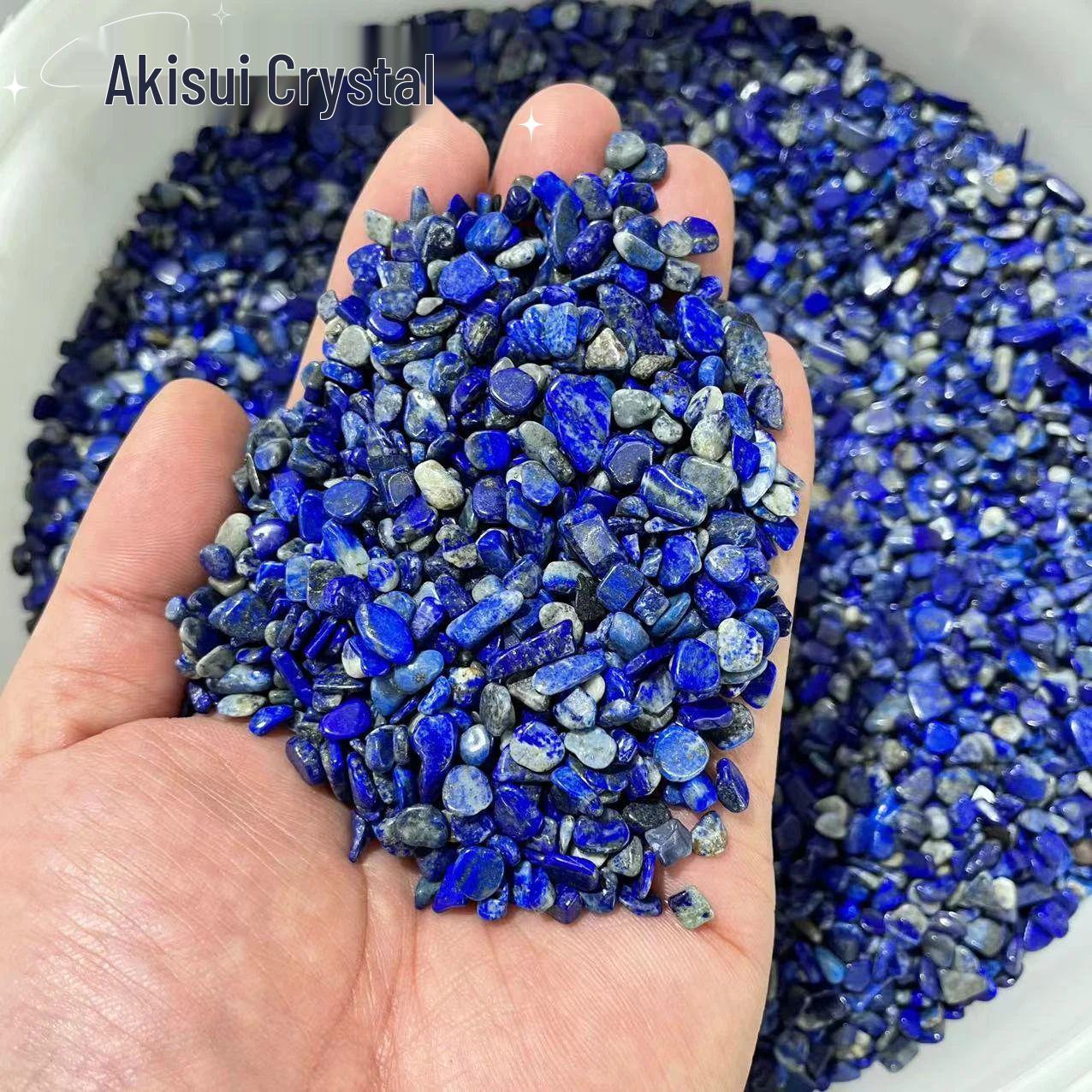 

Natural Afghan Lapis Lazuli Crushed Stone for Fish Tanks and Buddha Decorations 3-5mm
