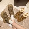 Snow Boots Women's Winter New Fashion Leopard Print Thick-soled Warm Bread Shoes Velvet Short Cotton Boots Women