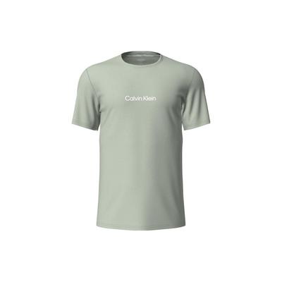 Crew Neck Letter Print Short Sleeve T-Shirt Men Tops Green NM2170E-ANI