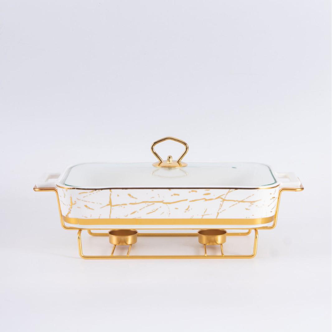 

Керамический поднос Nordic с двумя ушками: Легкая роскошная посуда для выпечки, подогрева свечей или подачи супов и сухих блюд. 16 inch белый