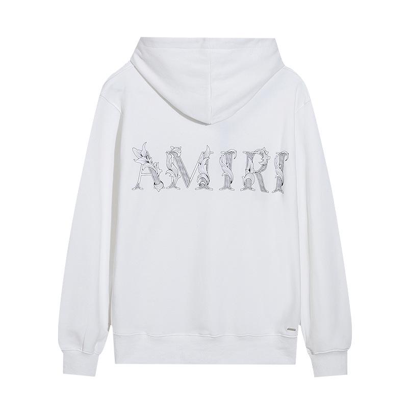 AMIRI Unisex High-Definition Print Casual Hoodie - 2024 Autumn/Winter American Trendy Collection