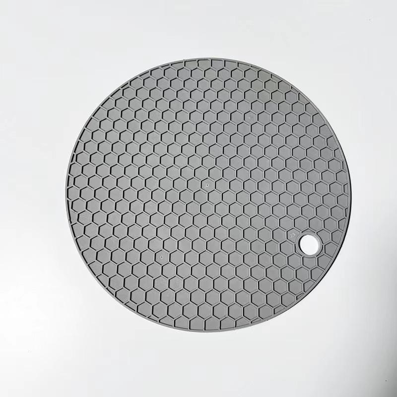 Round Honeycomb Silicone Mat Non-Slip Insulation Placemat Heat-Resistant Anti-Scalding Microwave Oven Mat Pot Holder Thicken Coasters